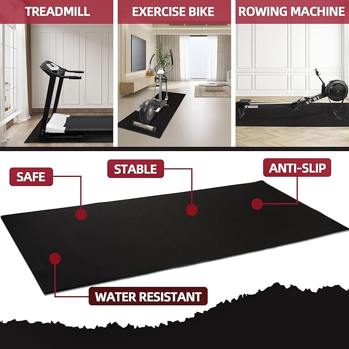 Signature Fitness High Density Home Gym Treadmill Exercise 1/4" Thick,