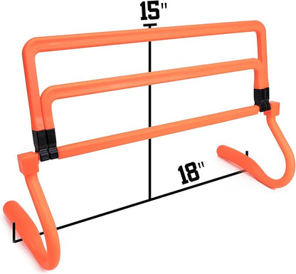 6-Pack of Agility Hurdles with Adjustable Height Extenders