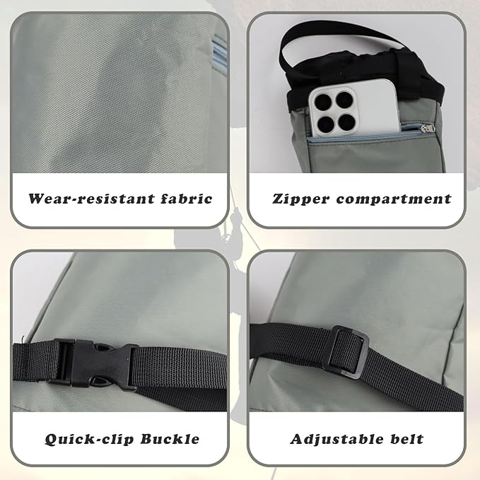 Climbing Chalk Bag, Oxford Bouldering Chalk Bag Rock Climbing Bag with Adjustable Belt, Wear-Resistant Rock Climbing Chalk Bag for Rock Climbing, Weightlifting