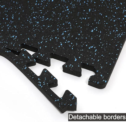 SUPERJARE 0.56 Inch Thick Exercise Equipment Mats 6 Tiles 24 in 24 in