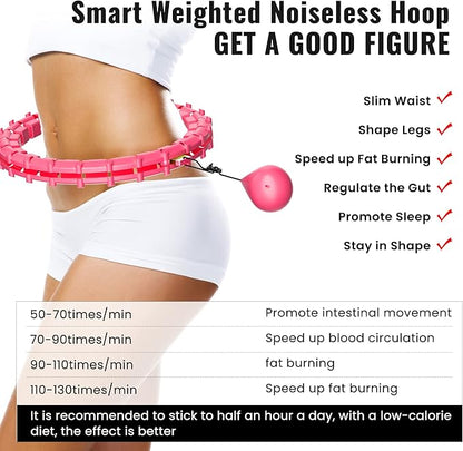 65inch 32 Knots Plus Size Quiet Weighted Hula 2 in 1 Waist
