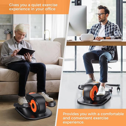 Under Desk Elliptical Machine, Ellipse Leg Exerciser for Seniors, Quiet and Portable Pedal Exerciser While Sitting, Elliptical Exercise Machine with Remote Control,12 Adjustable Speeds