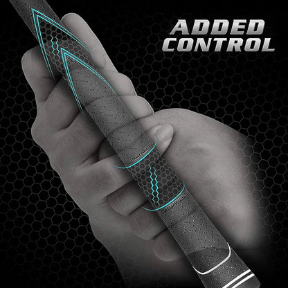 CHAMPKEY Premium Rubber Golf Grips 13 Pack | High Traction and Feedback Rubber Golf Club Grips | Choose Between 13 Grips with 15 Tapse and 13 Grips with All Kits