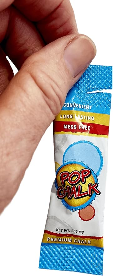 PopChalk - Take it Anywhere. Mess Free Gym Chalk for Weightlifting, Cheer, Gymnastics, Sports, Tennis, Dance, ect. Improve Gym Performance with Better Long-Lasting Grip. Sweat Resistant Strong Hands.