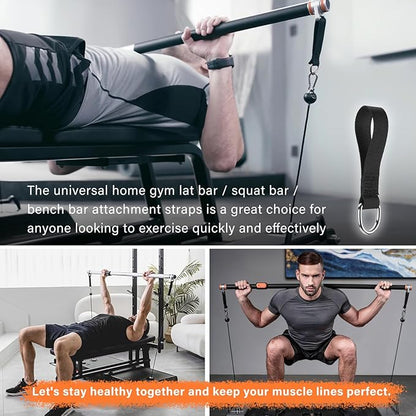 Bar Attachment Strap Compatible with Bowflex Home Gym Parts, Use for LAT, Squat and Bench Bars, Trains Upper Body: Shoulders, Back, Triceps, Biceps,Upper Body Strength Muscle Training