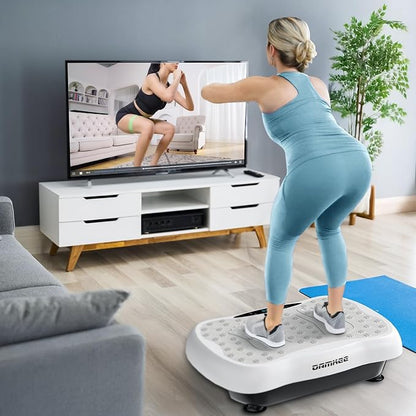 Vibration Plate Exercise Machine, Vibration Plateform for Lymphatic Drainage, Whole Body Workout Vibrate Fitness Board for Weight Loss Shaping Toning, Home Gym Equipment