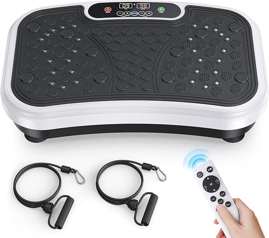 Whole Body Vibration Plate Exercise Machine Vibrating Plate Shaking with Weight 330lbs, Shake Plate Exercise Machine Power Plate Vibration Platform for Fitness Equipment Workout