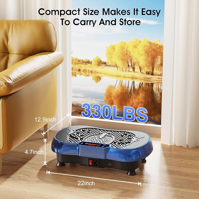 Vibration Plate Exercise Machine, 180 Speed Levels Vibration Plate for Lymphatic Drainage, Whole Body Workout Vibrating Fitness Platform, Effective for Weight Loss, Shaping, Toning & Wellness