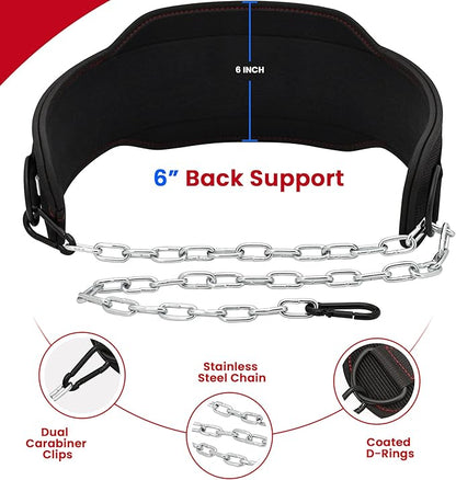 RDX Dip Belt for Weight Lifting 36 Inch 6” Padded