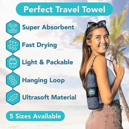 Youphoria Microfiber Travel Towel Fast Drying Lightweight -