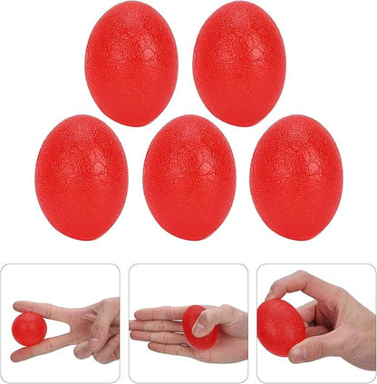 Sonew 5pcs Silicone Grip Ball Egg-Shaped Wrist Exercise