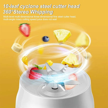 Personal Size Blender for Shakes and Smoothies,15.6 oz Portable Blender with 10 Blades and 2 cups,Rechargeable Mixers Fresh Fruit Juicers For Travel,Sports,Outing