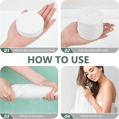 Premium Compressed Towel Tablets 100% USDA 55.1 in 27.5 in (3 Pack)