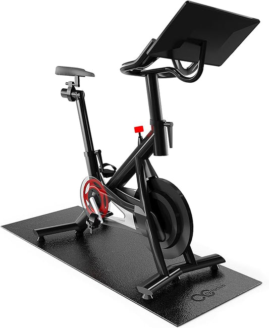 Bike Mat Compatible with Peloton Bike Elliptical Treadmill Mat 6mm Thick,