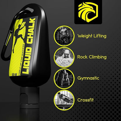 EAGLES Pro Grade Liquid Chalk 50, 120 or 280ml Mess-Free Chalk for Weightlifting, Gymnastics Rock Climbing, Dancing, Pole Grip, Sports & Workout Chalk - Sweat-Resistant and Long Lasting