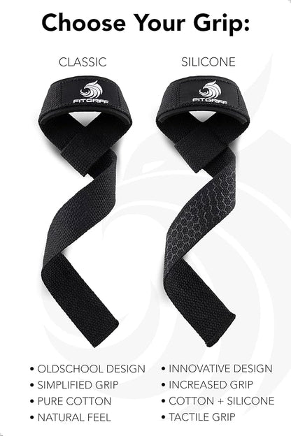 Fitgriff® Lifting Wrist Straps for Weightlifting, Gym, Deadlift, Workout (Made of Premium Cotton & Padded) - Men & Women