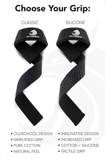 Fitgriff® Lifting Wrist Straps for Weightlifting, Gym, Deadlift, Workout (Made of Premium Cotton & Padded) - Men & Women