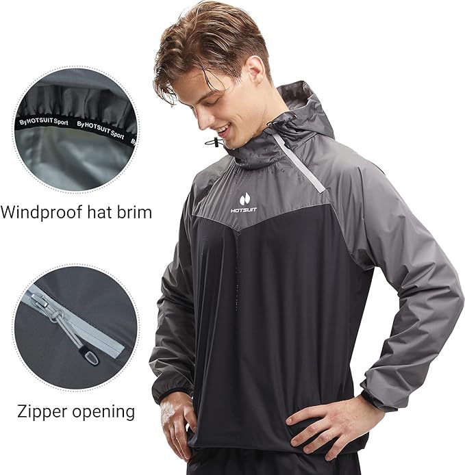 HOTSUIT Sauna Suit for Men Sweat Sauna Jacket