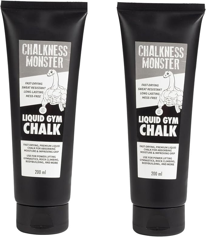 Chalkness Monster Liquid Gym Chalk - Mess-Free - Premium Sweat Resistant Long Lasting Grip - Quick Dry Hand Grip for Gymnastics, Rock Climbing, Power Lifting and More