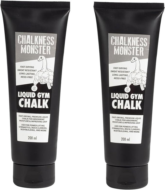 Chalkness Monster Liquid Gym Chalk - Mess-Free - Premium Sweat Resistant Long Lasting Grip - Quick Dry Hand Grip for Gymnastics, Rock Climbing, Power Lifting and More