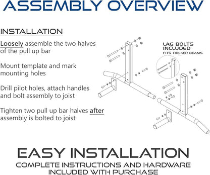 Joist Mount Pull Up Bar by Ultimate Body Press