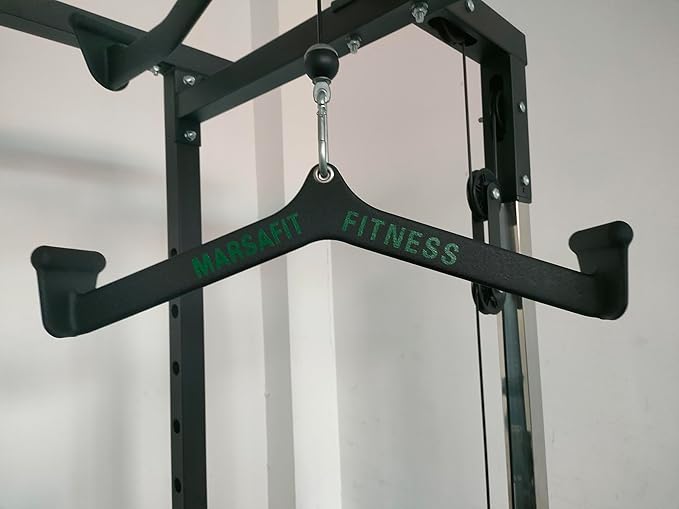 Home Gym Fitness Rowing T-bar V-bar Pulley Cable Machine Attachments, Bicep Curl Tricep Lat pulldown Bar Back Strength Training Handle Grips Lat Pull Down Bar Press Down Exercises