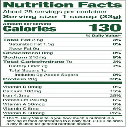 Vega Protein & Greens Powder, Chocolate, 28.7 Ounce