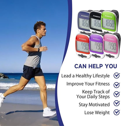 PINGKO Outdoor Multi-Function Portable Sport Pedometer Step/Distance/Calories/Counter
