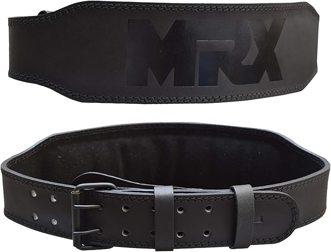 MRX Weight Lifting Belt Genuine Leather - 4 8mm Thick