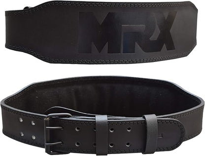 MRX Weight Lifting Belt Genuine Leather - 4 8mm Thick