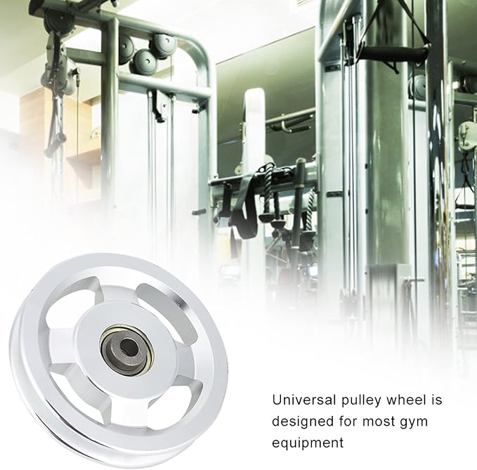 Gym Pulley Wheel, Aluminium Alloy Fitness Pulley Home Gym Attachments Part Exercise Strength Training Accessory Gym Fitness Equipment, for 10.5mm Bore Diameter