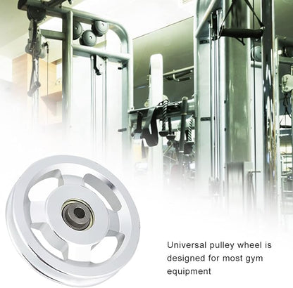 Gym Pulley Wheel, Aluminium Alloy Fitness Pulley Home Gym Attachments Part Exercise Strength Training Accessory Gym Fitness Equipment, for 10.5mm Bore Diameter