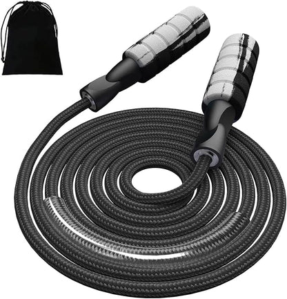 FITMYFAVO Jump Rope Cotton Adjustable Skipping Weighted jumprope