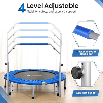 BCAN 40/48" Foldable Mini Trampoline Max Load 330lbs/440lbs
