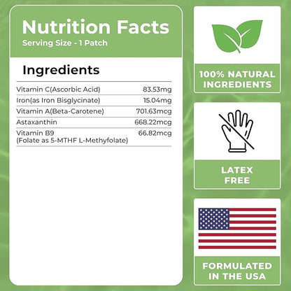 Zinc Patches (Pack of 60) - 100% Natural Patch for Women and Men - Immune & Body Support - Enhanced Formula