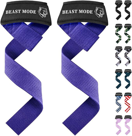 TECEUM Wrist Lifting Straps with Neoprene Padding Support – Heavy Duty Wrist Workout Straps For Men and Women – Ideal for Powerlifting, Strength Training, Bodybuilding