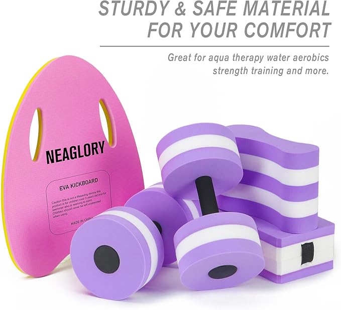 NEAGLORY 5 Pieces Water Aerobics Set Aquatic Exercise