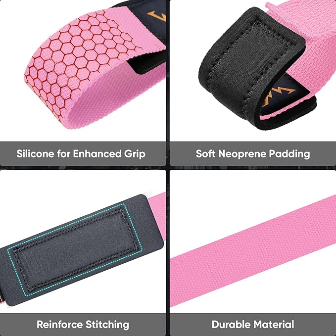 APEXUP Weight Lifting Straps for Weightlifting, Lifting Wrist Straps Gym, Deadlift Straps, Anti Slip Silicone and Neoprene Padded Weightlifting Straps Men Women Powerlifting, Strength Training