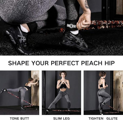 INNSTAR Ankle Resistance Bands, Ankle Bands for Working Out, Adjustable Butt Glutes Workout Equipment, Leg Resistance Bands for Women & Men Fitness Equipment