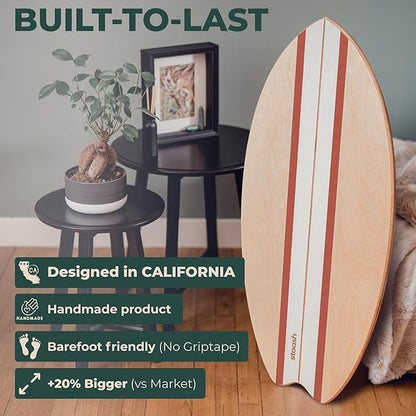 STAASH® Balance Board – Starter (Board + Roller) or Full Kit (w/Mat, Ball & Disc) – Core Balance Trainer for Fitness, Rehab, Surf – Free Coaching Videos