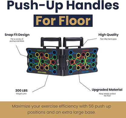 Push Up Board 9 in 1 Multi-function Foldable Push Up Bar Exercise Training Equipment for Home Workout Push Up Stand Portable Home Gym Workout Equipment