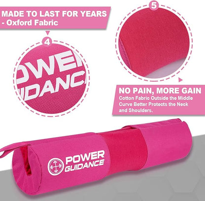 POWER GUIDANCE Barbell Squat Pad - Neck & Shoulder Protective Pad Anti-Skid Points for Squats, Lunges, Hip Thrusts, Weightlifting - Fit Standard and Olympic Bars