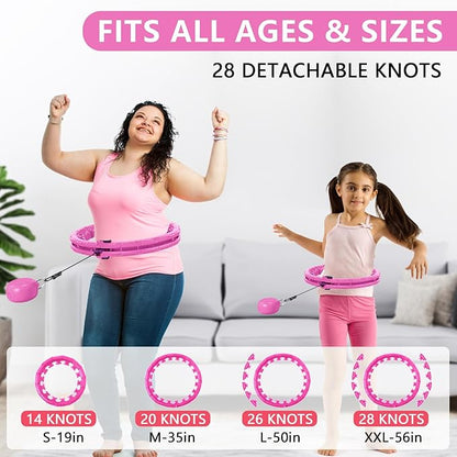 U1-28/30 Knots, Magnetic Lock Smart Weighted Hula Hoop