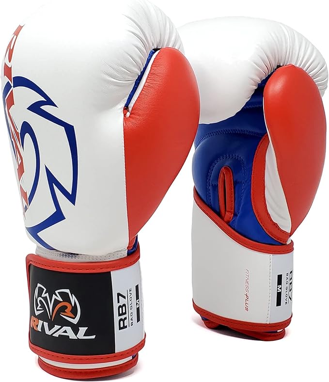 RIVAL Boxing RB7 Fitness Plus Bag Gloves, Ergo Strap System and High-Density Layered Padding for Heavy Bag and Mitt Work