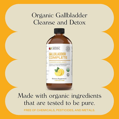 Gallbladder Complete 8oz - Natural Organic Liquid Gallstones Cleanse, Support, & Sludge Formula Supplement