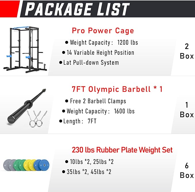 Sportsroyals Power Cage 1600lbs Multi-Function