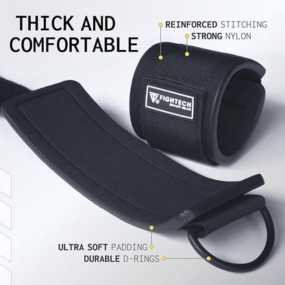 Ankle Straps for Working Out - Revitalize Your Lower Body Sculpting with Comfortable and Durable Ankle Strap for Cable Machine Pair - LiteMotion by FIGHTECH