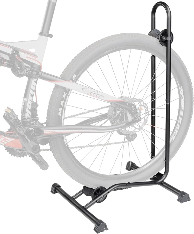 BikeHand Bike Floor Stand Parking Rack Stand - for 24"-29" Mountain MTB & Road Bikes Bicycles Indoor Outdoor Garage Storage - Classic New Version for 1 Bike