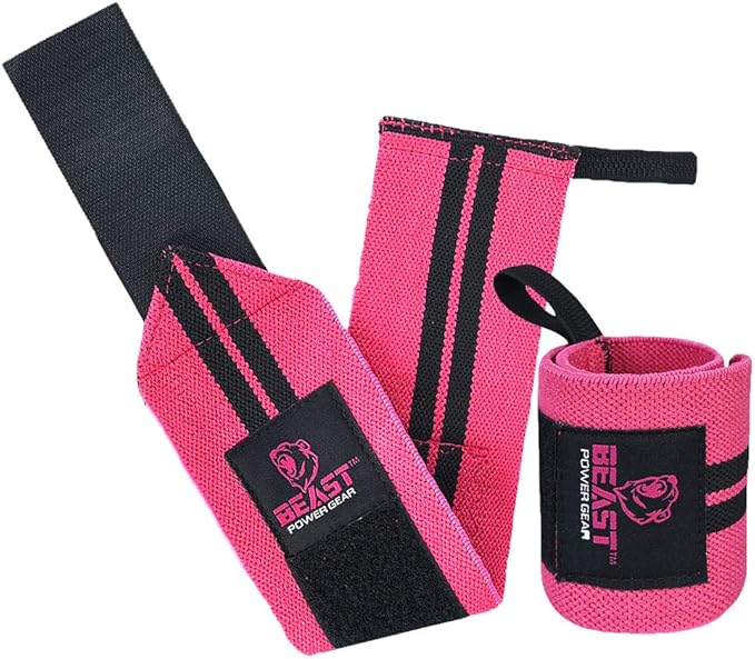 Improved Lifting Support & Stability - Gym Wrist Wraps for Weightlifting 14" Premium Quality Hand Wraps with Thumb Loop - Weight Lifting Wrist Wraps for Pain & Support