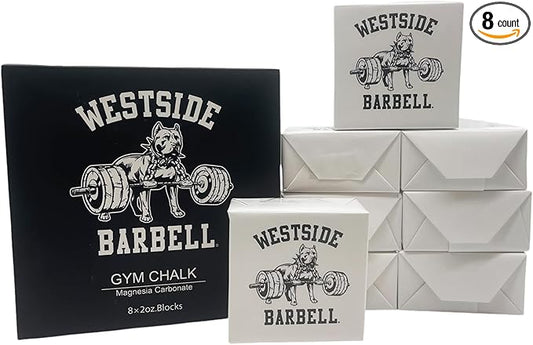 Westside Barbell Premium Gym Chalk, 8 Pack - for Weightlifting, Powerlifting, Bodybuilding, Crossfit, Strongman